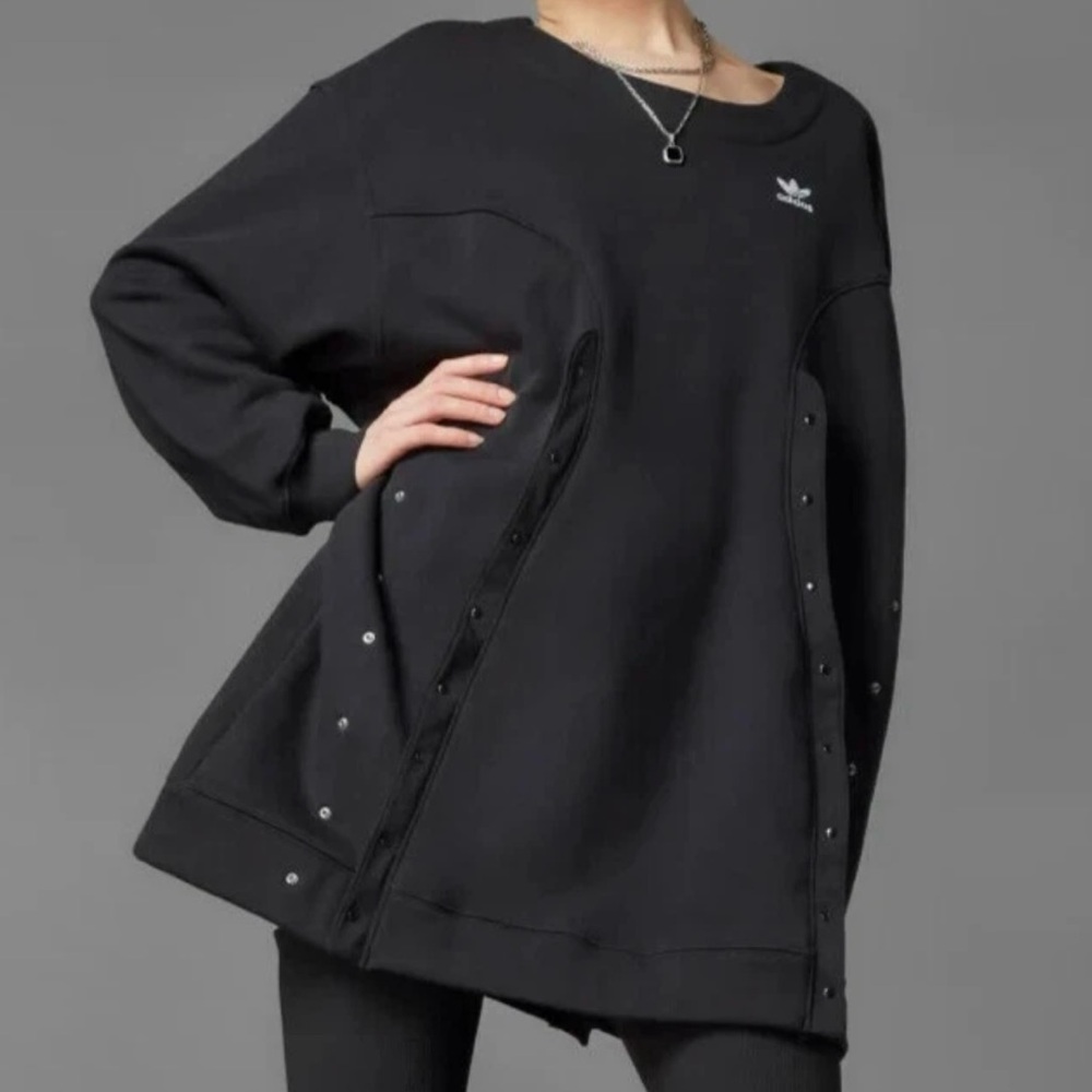 ADIDAS Originals Women's Always Original 80’s Inspired Sweatshirt Dress Black XS